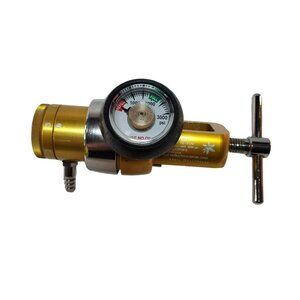 Apria Healthcare Adjustable Oxygen Tank Regulator AHG-1929 Gold .5 - 5 LPM